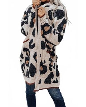 Pretty Bash Open Front Long Cardigan - Black