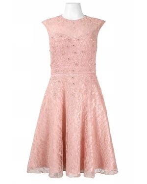 Sue Wong Cutout Back Floral Party Dress - Pink