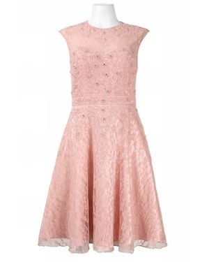Sue Wong Cutout Back Floral Party Dress - Pink