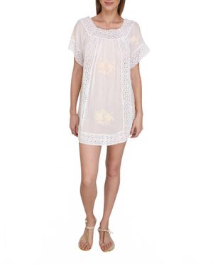 Flora Bella Eze Short Sleeve Mini Dress - White