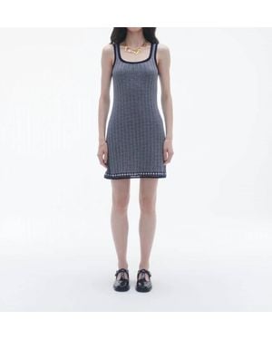 Guest In Residence Fine Stripe Tank Dress - Blue