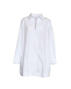 Dondup V-Neck Long-Sleeve Shirt Dress - Blue