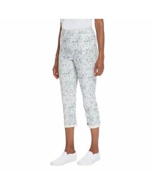 Mario Serrani Roll Cuff Capri Pants - Blue