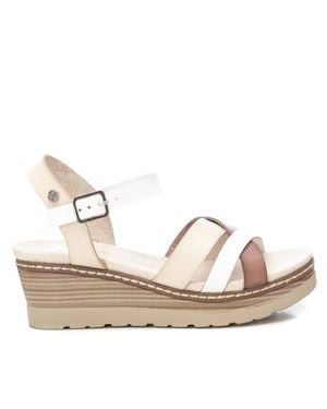 Xti Wedge Strappy Sandals By - White