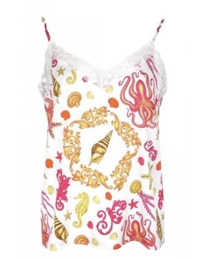 Mucho Gusto Multi Color Cami Top - Red