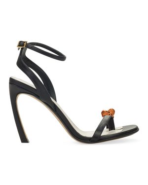 Lanvin 95Mm Swing Sandal-Melodie Jewels Heels - Metallic