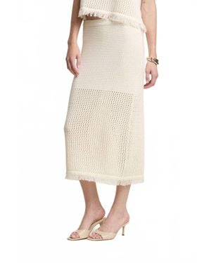 Velvet By Graham & Spencer Blythe Midi Skirt - Natural