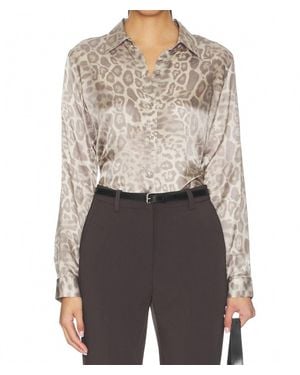 L'Agence Tyler Long Sleeve Blouse - Gray