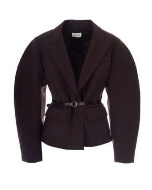 P.A.R.O.S.H. Double-Breasted Virgin Wool Blazer - Blue