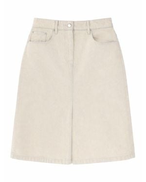 A.P.C. Solid Midi Skirt - Natural