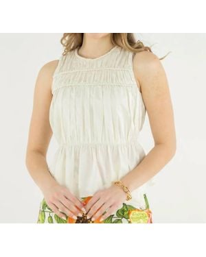 Emily Mccarthy Olivia Luna Sleeveless Top - White