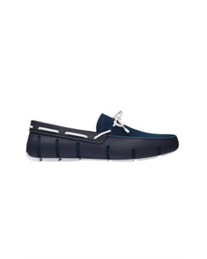 Swims Braided Lace Loafers - Blue