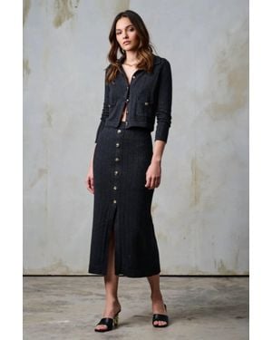 Hevron Nanette Cardigan - Black