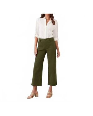 Karen Kane Lauren Patch Pocket Cropped Pants - Green