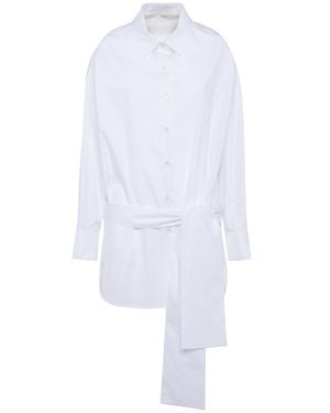 Tela Gilda Waist Belt Fabric Shirt - White