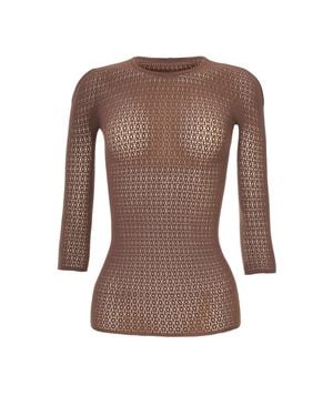 Wolford Daisy Net Body - Brown