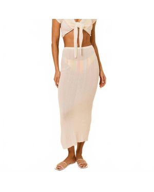 Solid & Striped Rianne Midi Skirt - Natural