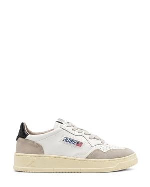 Autry Medalist Low Ls21 Leather Suede Sneakers - White