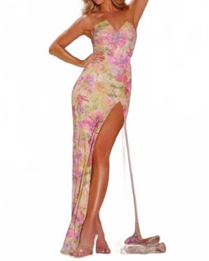 Jovani Strapless Embellished Prom Gown - Multicolor