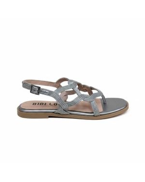 Bibi Lou Bahia Flat Open Toe Sandal - Metallic