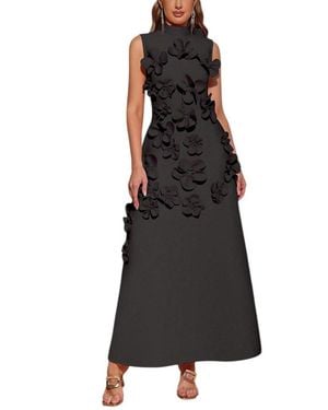 AMINA GLAM Midi Dress - Black