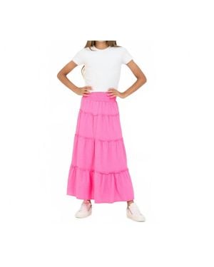 Vintage Havana Long Maxi Skirt - Pink