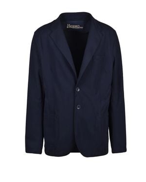Herno Polyamide Elastane Stretch Nylon Jacket - Blue