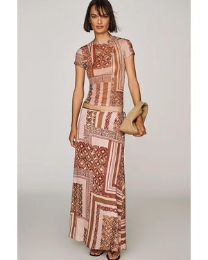 Scotch & Soda Printed Midi Skirt - Multicolor