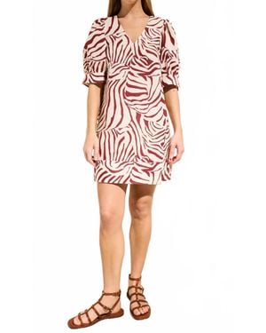 Marie Oliver Ola Printed Mini Dress - Red