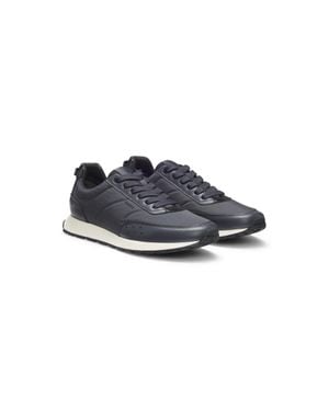 HUGO Running-Inspired Sneakers With Zigzag Detailing - Blue