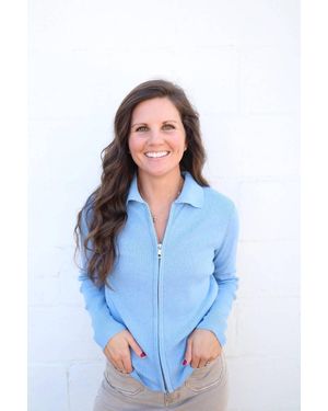 B.Young Della Full Zip-Up Front Cardigan - Blue