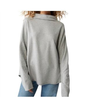 Michael Stars Laurel Mock Neck Top - Gray