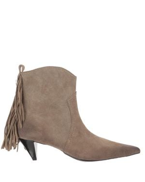 Pinko Didi Fringed Suede Boots - Brown