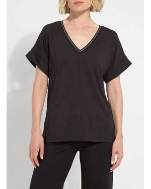 Lyssé Akira Reversible Rolled Up Sleeve Top - Black