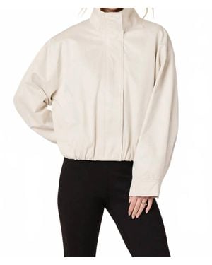 Astr Cooper Oversized Bomber Jacket - Natural