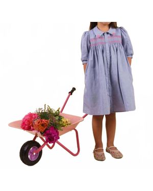 Easy Sundays Jane Embroidered Hearts Dress - Blue