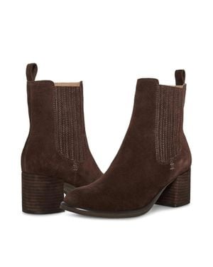 Blondo Sonali Boots Java Suede Waterproof Ankle Bootie Htat230 - Brown