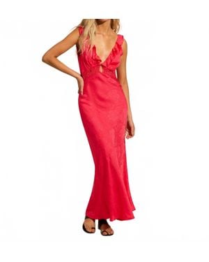 Auguste Aida Midi Dress - Red