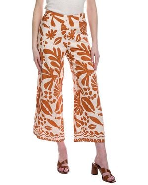 Lost + Wander Tropical Dream Linen-Blend Pant - Orange