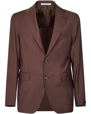 Tagliatore Tailored Two-Button Jacket With Matching Pants - Brown