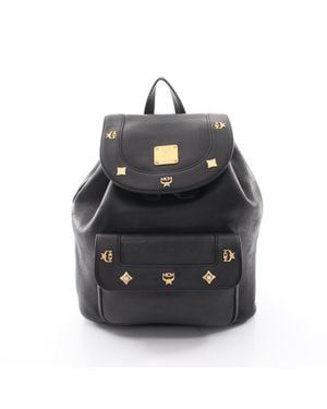 MCM Leather Backpack - Black