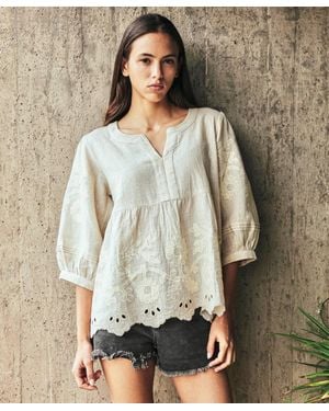 Rose & Rose Goldhawk Daisy Applique Top - Multicolor