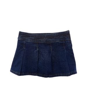 Vintage Havana Dark Wash Denim Skort - Blue