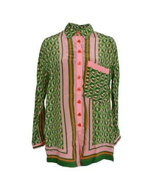 FARM Rio Mixed Cashew Scarf Rompers - Green