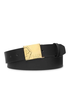 Philipp Plein Leather Belt Iconic Plein - Black