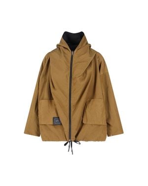 Kimonorain Reversible No-Rain Hooded Zip Jacket - Brown