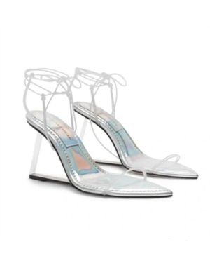GOOD AMERICAN Cinder-F*Cking Rella Wedge Sandal Shoes - Blue