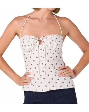 Astr Lizzie Top - White