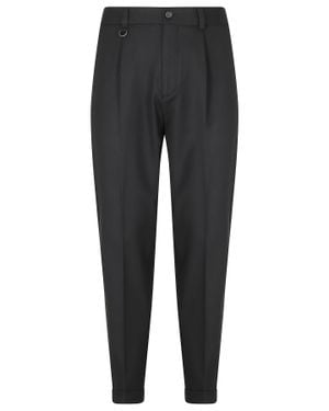 Paolo Pecora Ventre Piatto Tecnolana Tailored Pants - Black