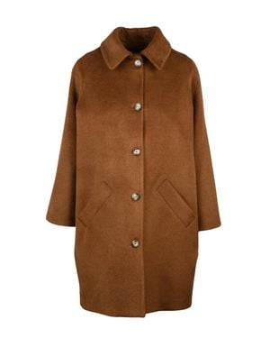 Guttha Coat With Classic Collar - Brown